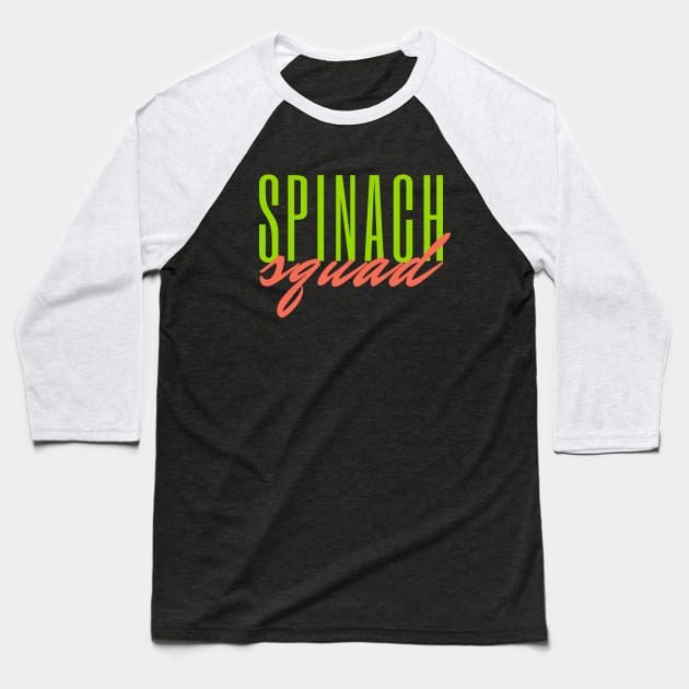 Spinach Squad Veg Vegan Gift Baseball T-Shirt by Printorzo